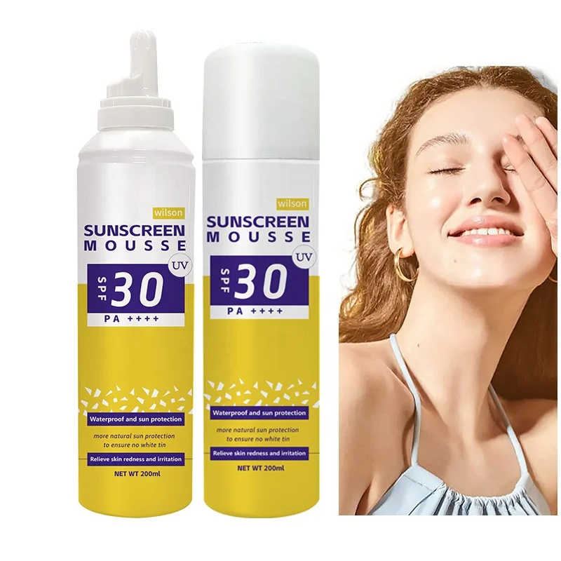 Hot Sale Face Care Whitening vitamin c Sun Block Suncream Sunscreen Mousse Moisturizer Organic For All Skin