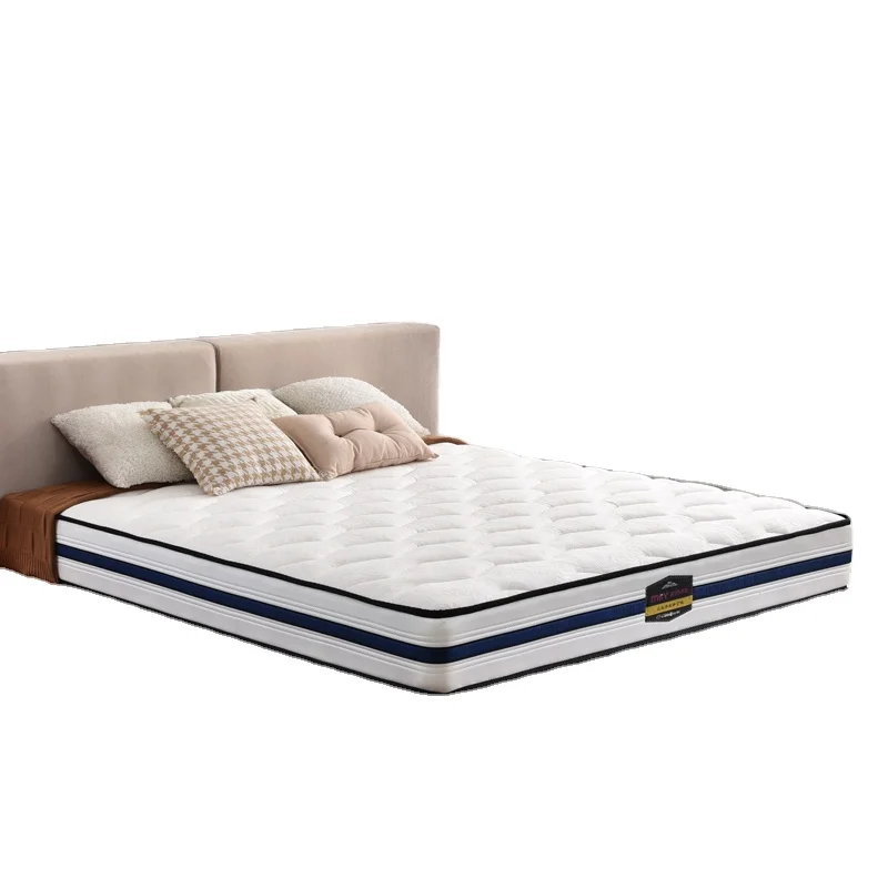 Comfortable Mattress king Size Bed Bedroom Furniture Set Orthopedic Spring Knitted Fabric Family Apartment