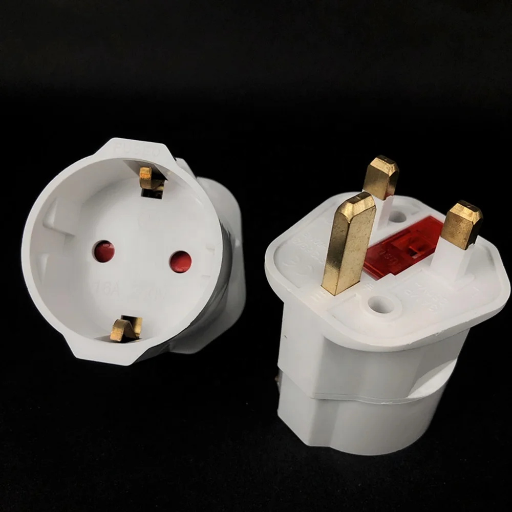 Europe Schuko to UK plug adaptor
