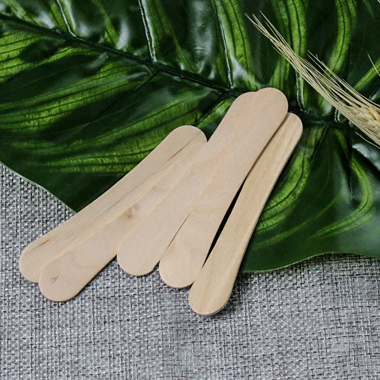 Factory Direct Disposable Birch Wooden Ice Cream Spoon 93mm birch wood ice cream spoon hot stamping for ice cream