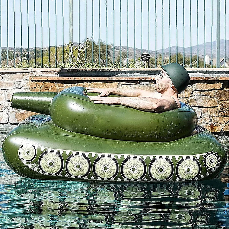 Hot Sale Jet Tank Water Battle Game Toy Summer Pvc Inflatable Floating Row Water Tank Floating Row