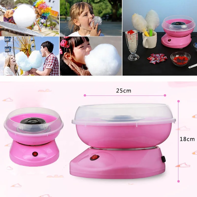 
Hot on Amazon 110V 220V Electric Automatic Marshmallow Candy Making Machine Small Cotton Candy Floss Maker Price 