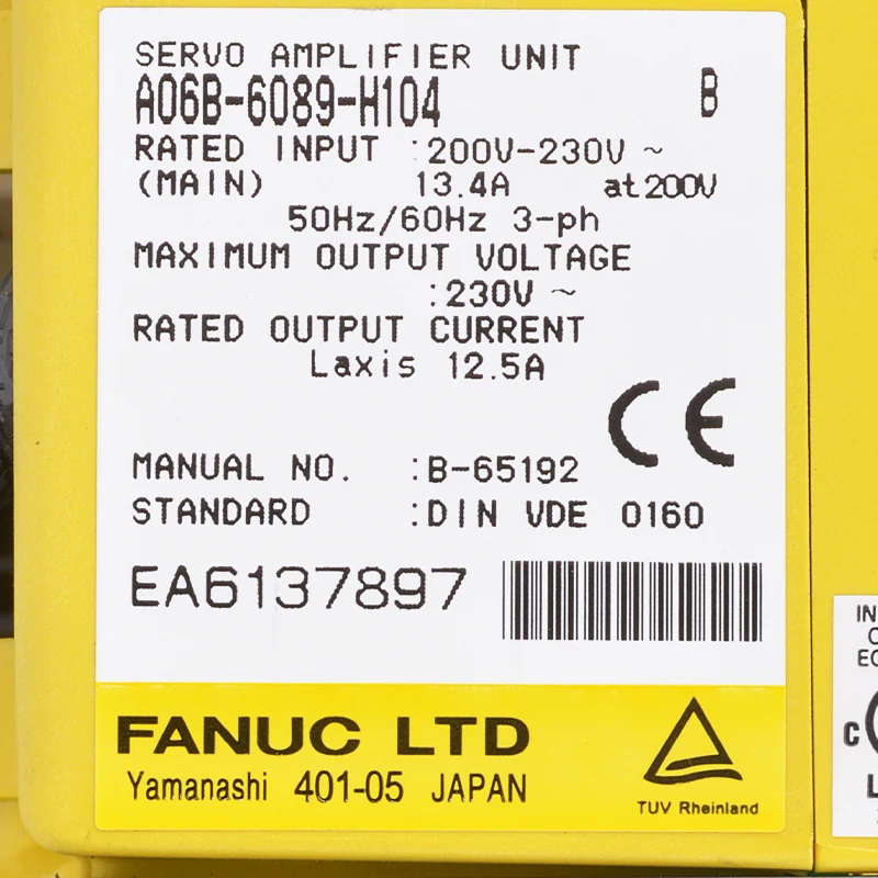 Новый проверенный модуль усилителя fanuc A06B-6089-H104 сервопривода переменного тока