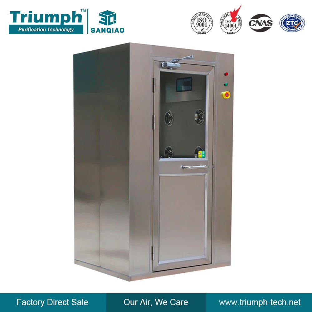 OEM factory customized High Performance SUS304 stainless steel clean room air shower room