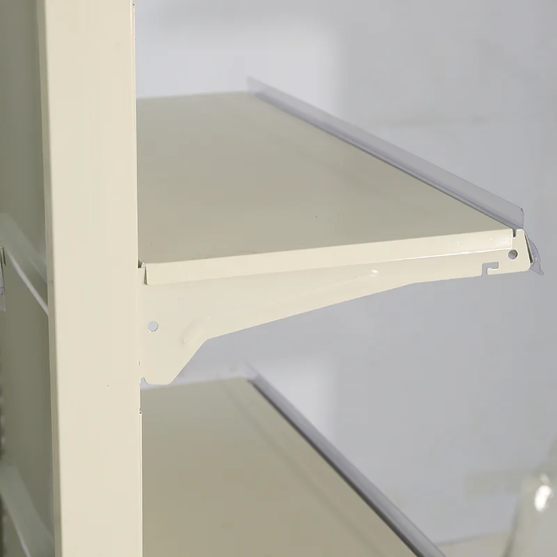 New Design Shelves Gandola Supermarkets White Steel Supermarket Shelf