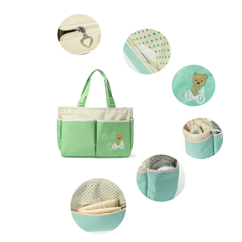 Baby diaper bags Upgraded version waterproof dots Nappy Tote baby diaper bag for mummy using