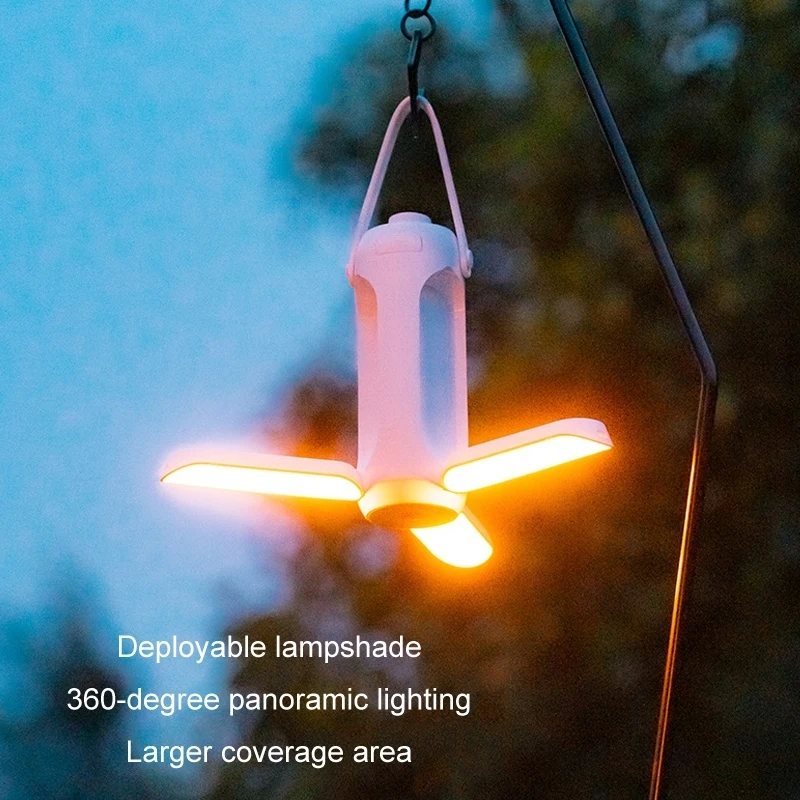 Three-color Stepless Dimming Outdoor 10000mAh Hanging Camping Lights Tent Lighting Atmosphere LED Lights