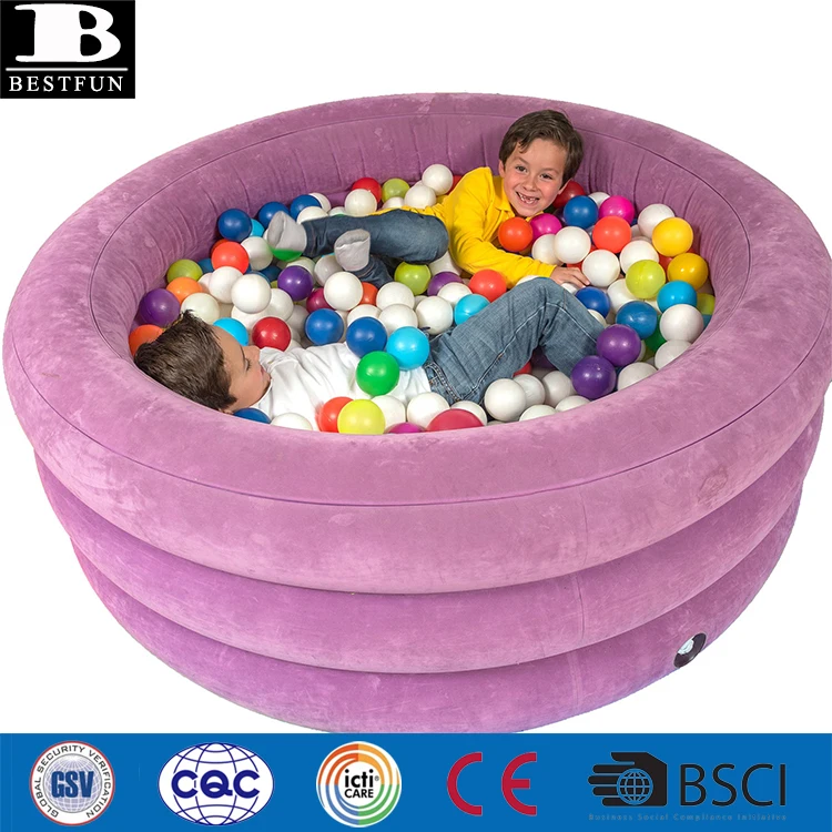 
comfortable flocking large inflatable ball pit pool indoor ball pool 