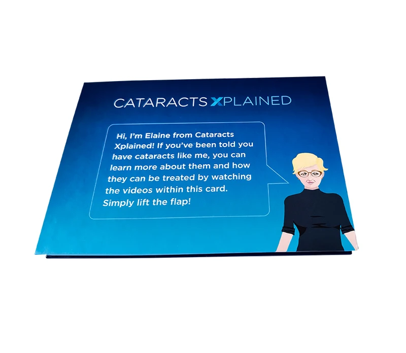 Factory Direct Supply Creative Gifts Customization Electronic Video Greeting Card Hardcover Video Brochure