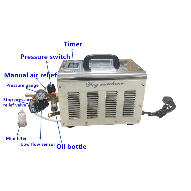 3L high pressure outdoor misting cooling fog system for patio mushroom garden restaurant humidifier