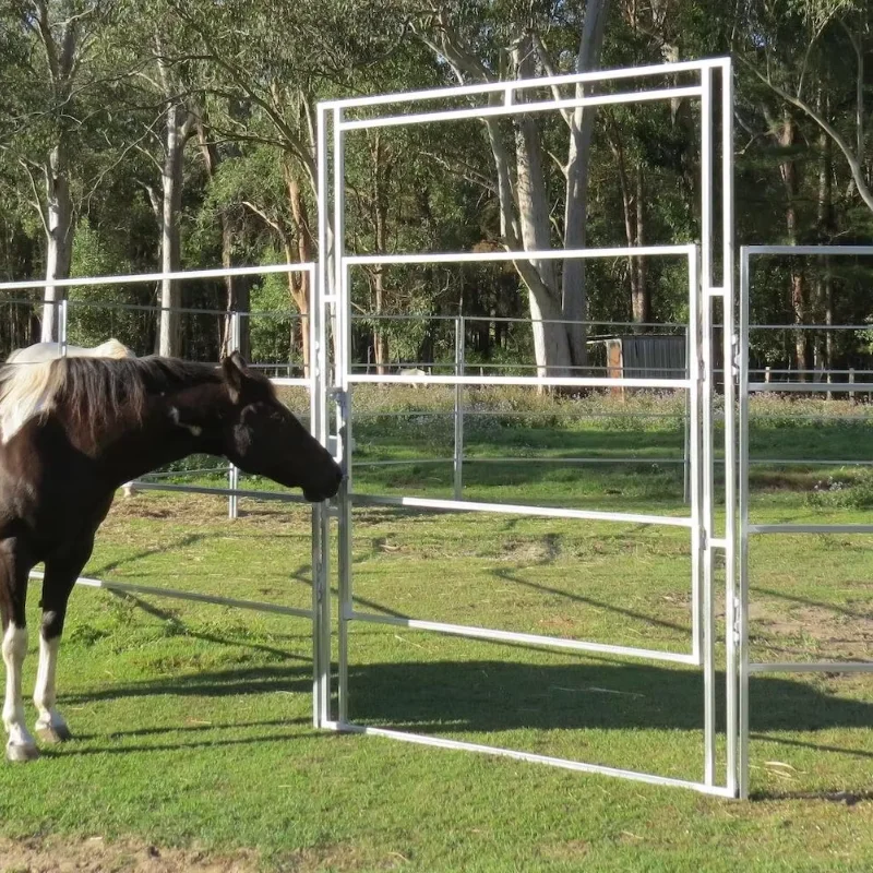 Hot Dipped Galvanized Corral Panels PVC Steel Frame Metal Livestock Fence for Cattle Sheep Horse 3D Modeling Service Available