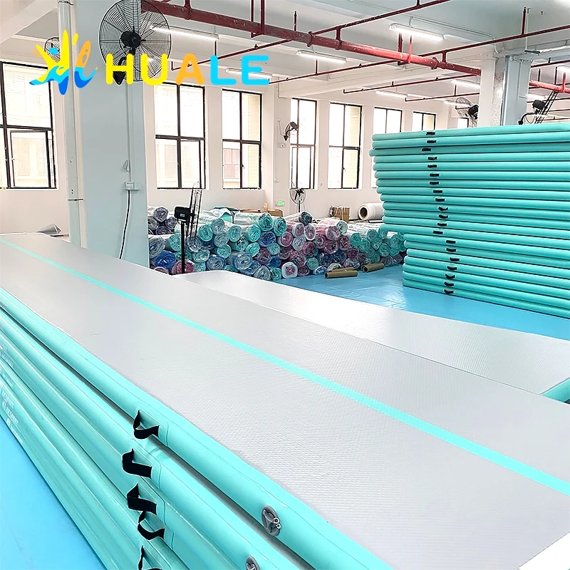 Good Quality Inflatable Gymnastics Yoga Mat Rolls Gym Eco Friendly Tumbling Mat Home Floor Exercise Jump Air Track