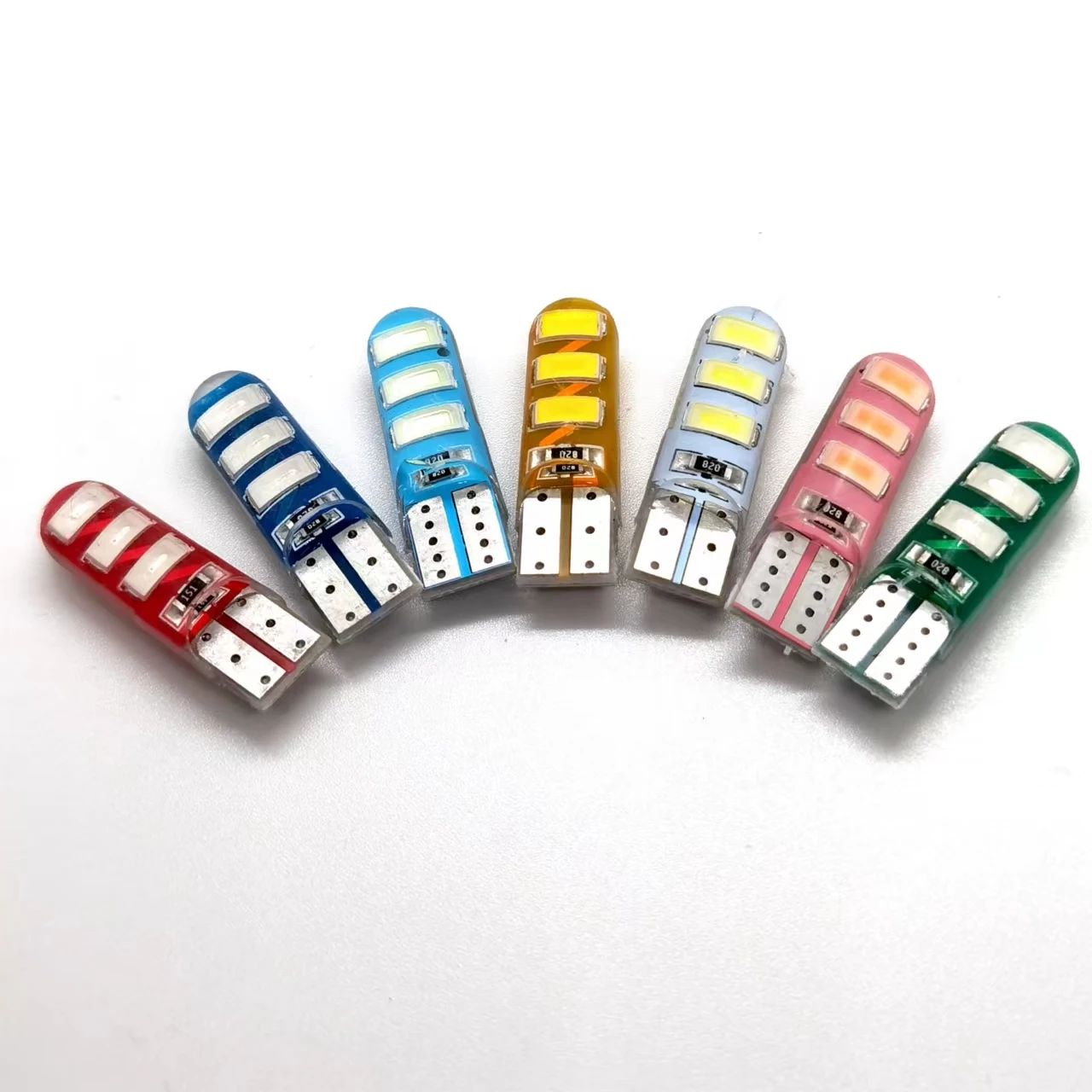 T10 Silicone Car Dome Lamp, Wholesale 6 SMD 5630 LED W5W 194 6LED 6 SMD 5730 LED, Parking Bulb 12V