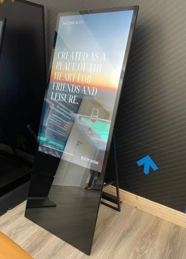 55 Inch LCD Portable Advertising Player For Restaurant Retail LCD Poster Advertising Display Screen Portable Digital Signage