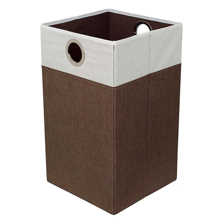 Foldable collapsible rectangular  laundry fabric basket dirty laundry hamper basket customized