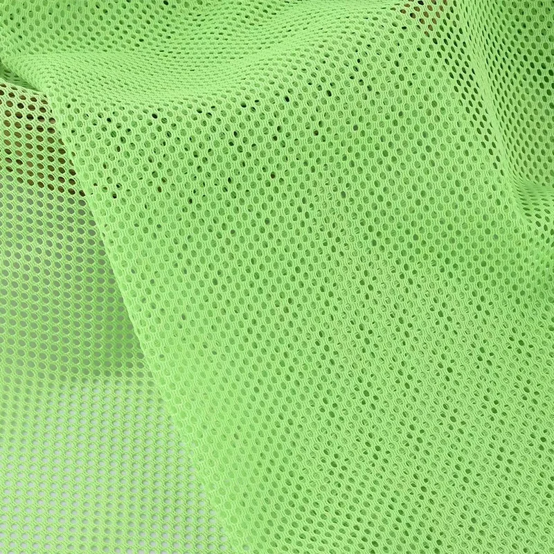 100%polyester knit luxury hard mesh net textile fabric for office chair bag