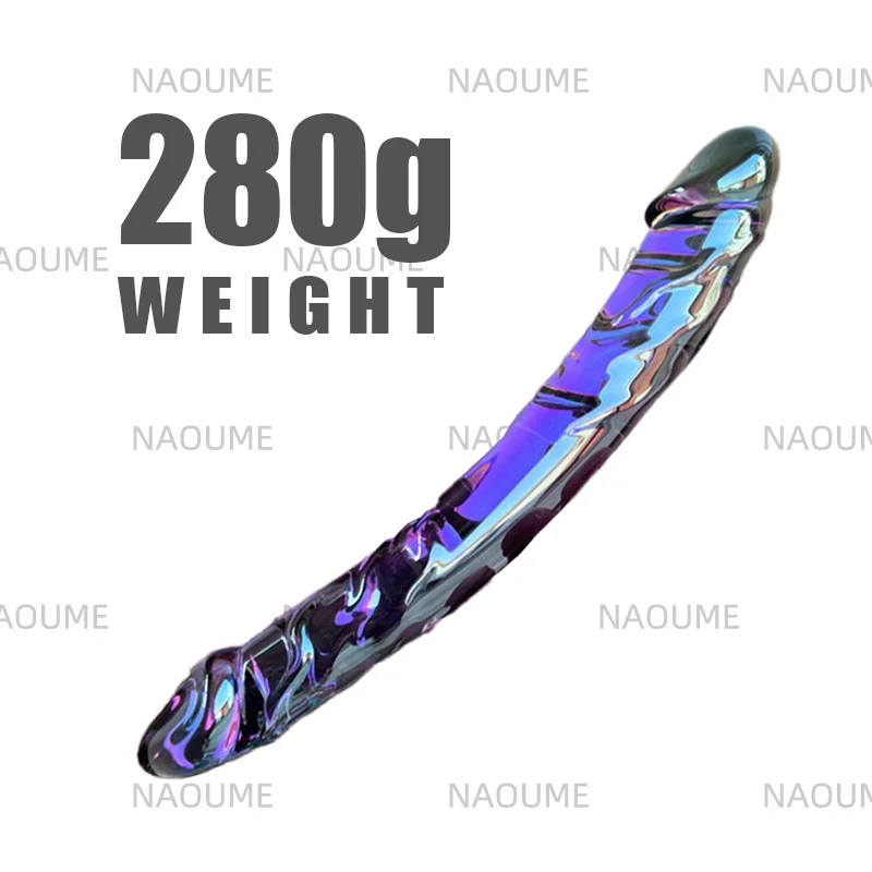 Hot Selling Glass silver plated Double Headed Dildo Anal Plug for woman plug anal Adult Anal Butt Plug Sex Toys For Woman Men