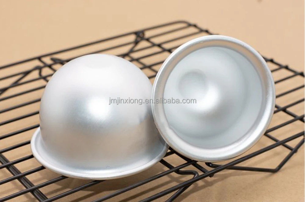 4 Inch Homemade non stick deep semi sphere bath bomb mold bikini ice cream Pudding baking molds cake mold aluminium