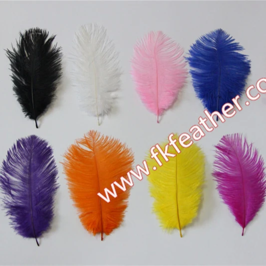 Оптовая продажа, дешевое разноцветное ремесленное маленькое белое страусиное перо 15 см до 20 см для свадебных украшений