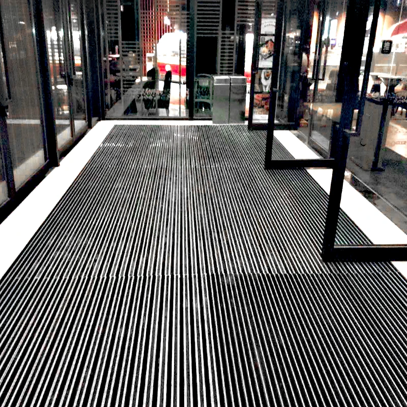 Heavy Duty Commercial Dust Control Aluminum Entrance With Carpet Dust Removal Sand Scraping Outdoor Aluminum Alloy Doormat