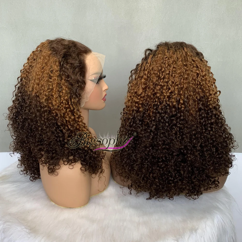 Fashion Sdd Pixie Curls Wig,250% Density #3T Color 13X4 Frontal Lace Wig For Sale,Natural Human Hair Wigs