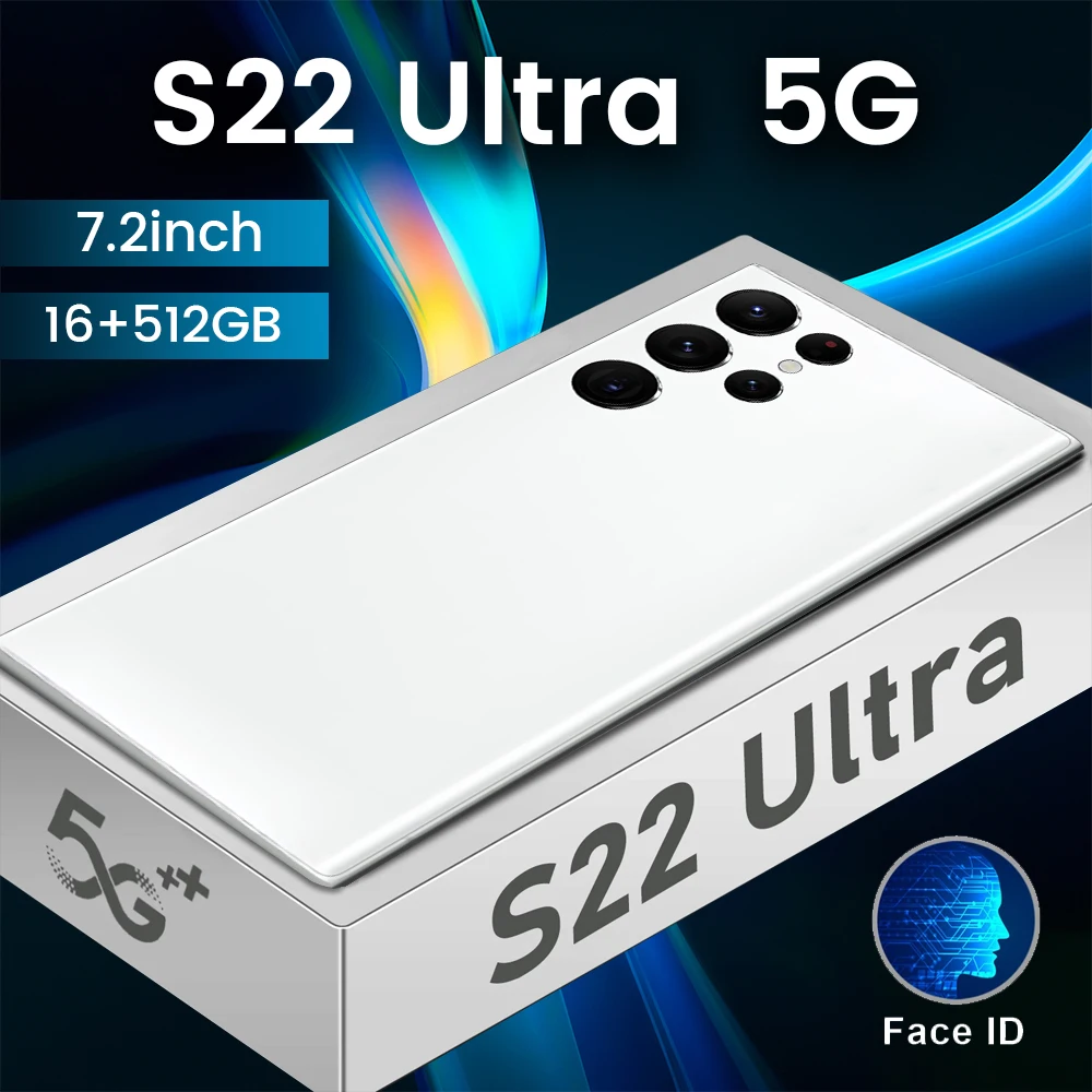 7.2 Inch S22UItra  Smartphones Brand New5G Network Cellphone 16G+512GB 24+48MP Dual Sim Android Unlocked Mobile Phone