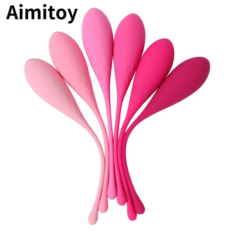 Aimitoy Soft Silicone Sex Toy Women Vaginal Weighted Tightening Massage Female Vagina Tighten Exercise Ben Wa Kegel Balls Set