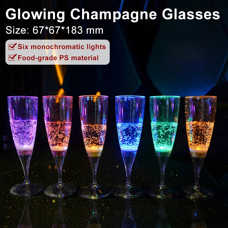 Water Sensor Luminous Mug LED Creative Wine Glasses Champagne Glasses Wedding Party Novelty  Specialty products