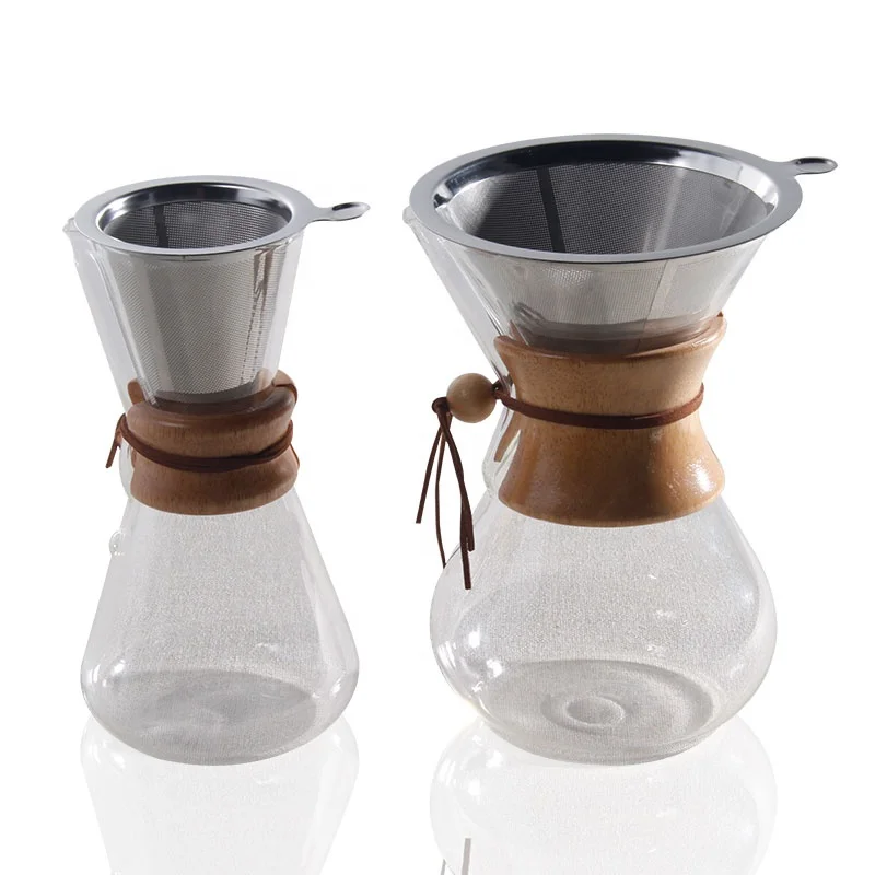 Лидер продаж инструменты для кофе и чая 900 мл высокое боросиликатное стекло кофейник деревянный