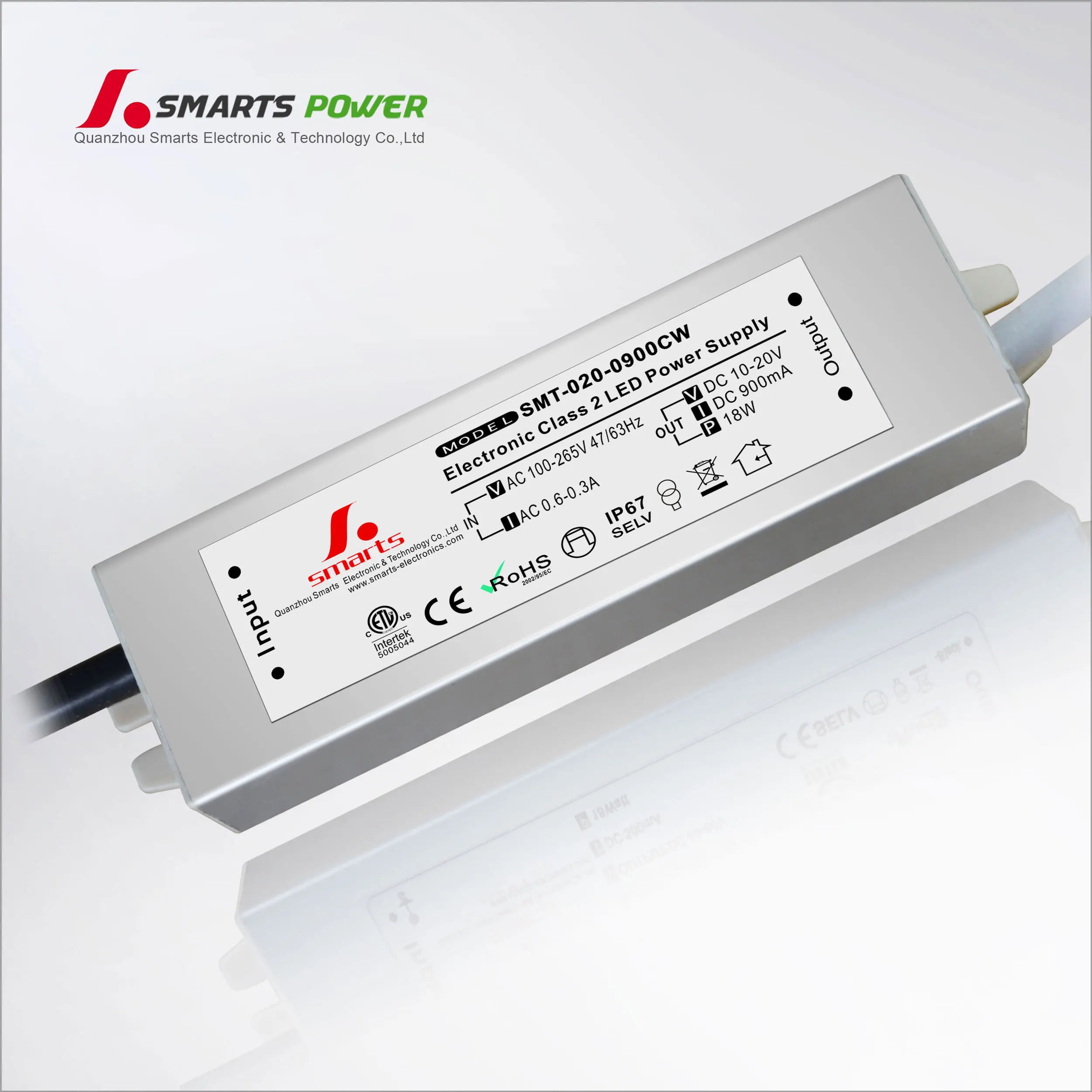 ETL CE Constant Current Waterproof Electronic Led Lamp Drivers for 350ma 40w