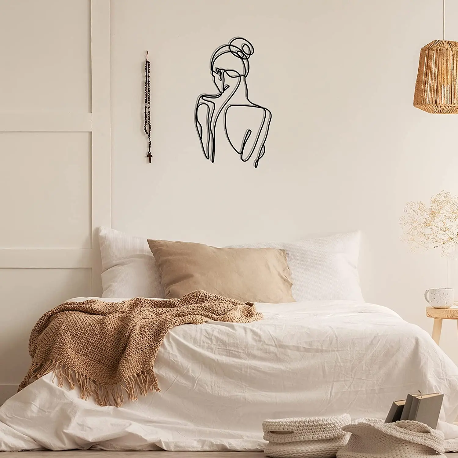 Nordic Wall Art Female Body Wall Decor Metal Woman Shape Decor Minimalist Wall Art