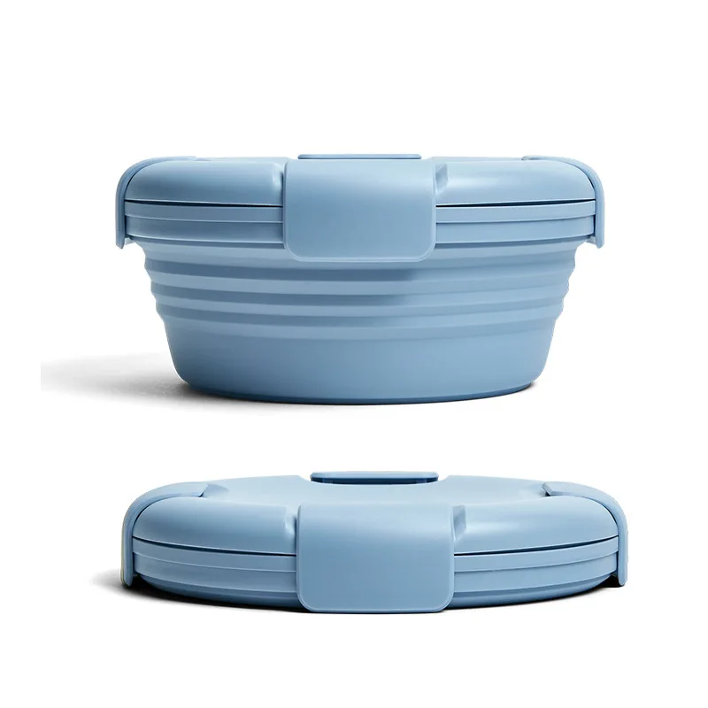 New Arrival 1100ML Silicone Foldable Fresh Keeping Lunch Box Portable Food Storage Container for Adult and Kids