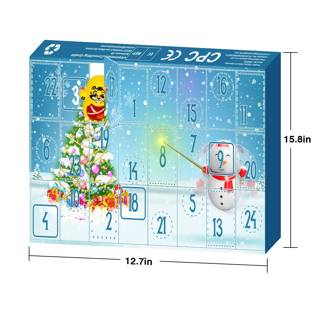 24 Types Mini Tumbler figures Advent Calendar  Cartoon Action Figures Advent Gift Box Funny Toys