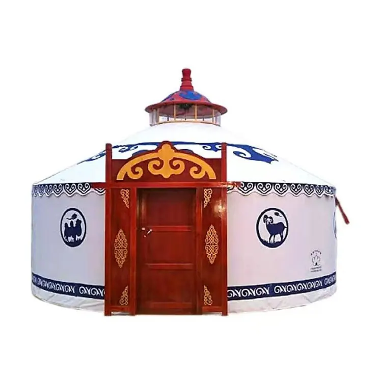 Luxury Mongolian Yurt Camping Tent Made of Durable Canvas Fabric
