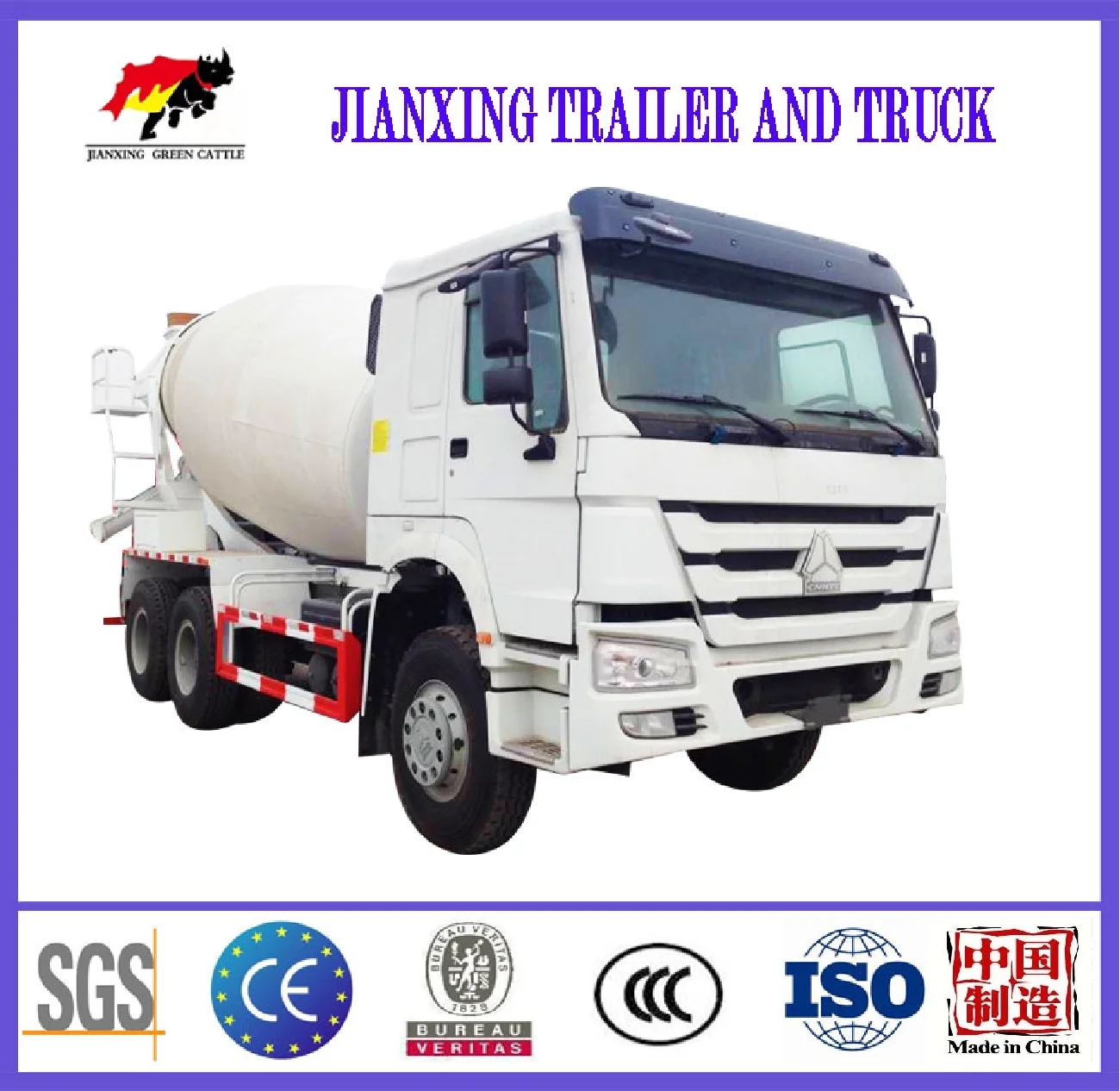 China Hottest Selling New 8 Cubic Meters Self Loading 6x4 Concrete Mixer Truck