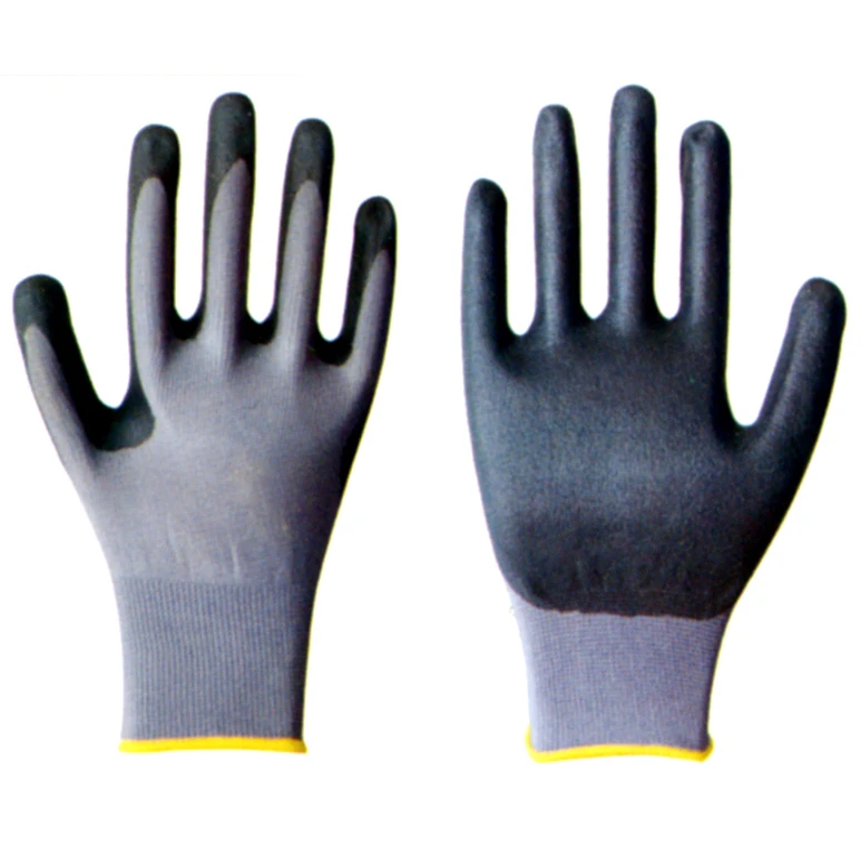 SLG-A-003B  China hot selling high quality low prices cheap Nitrile coated nylon work working safe safety gloves