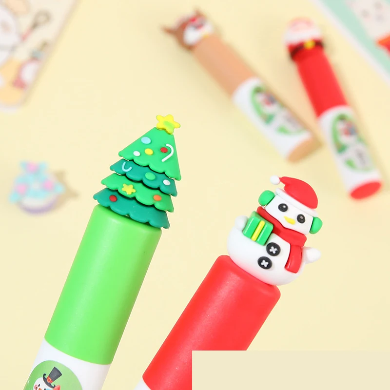 XMS promotion Snowman Highlight Pen Set Painting Fluorescent Highlighter Marker Pen For Kids School Stationery Gifts
