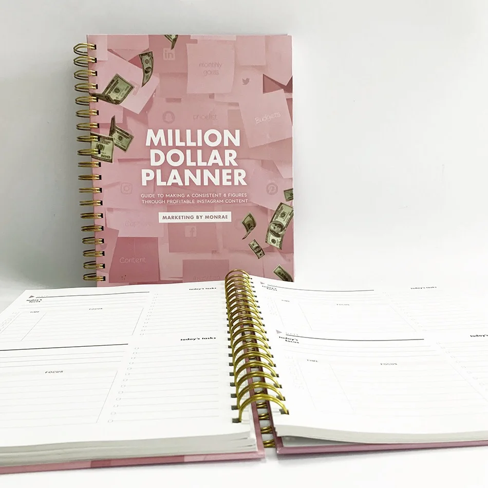 Новый дизайн блокнот на спирали индекс 12 месяцев без даты еженедельный и ежемесячный планировщик дневник 2023 год