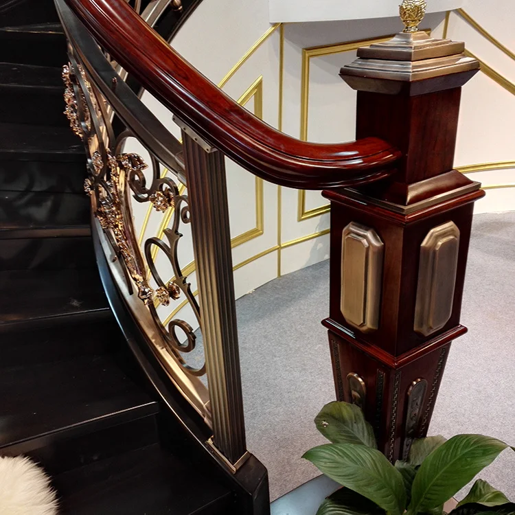 Современный дизайн круглые балюстрады наружные медные лестничные перила из стали и нержавеющей для балкона от