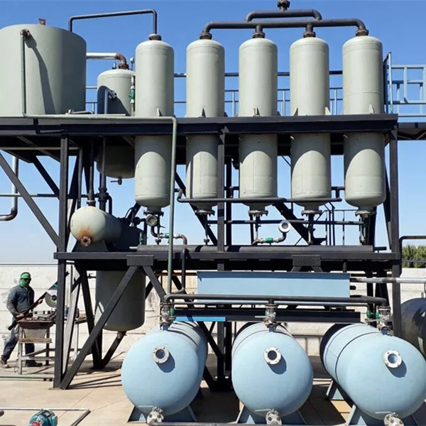 waste black engine oil purifier recycling to diesel oil filter purifier distillation machine