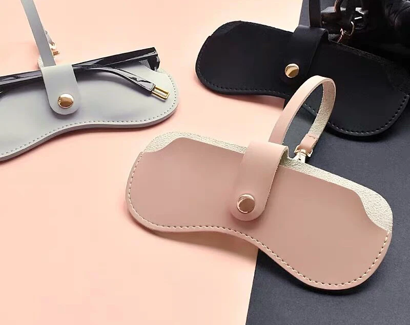 Factory Glasses Packaging Eyeglass Clip Cover Holder Eyewear Case Sunglass Box Soft Leather Glasses Case Sunglasses Packaging