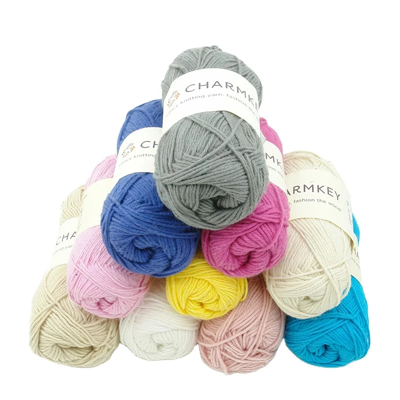 Charmkey High Quality 100% Pure Cotton Knitting Yarn for Hand Crocheting China Supplier