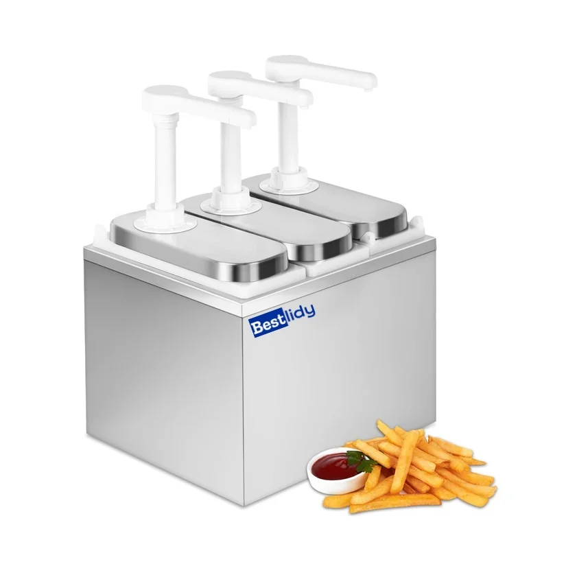 Kitchen Equipment Sauce Dispenser Pump Condiment Pump Station For Buffet and Storage