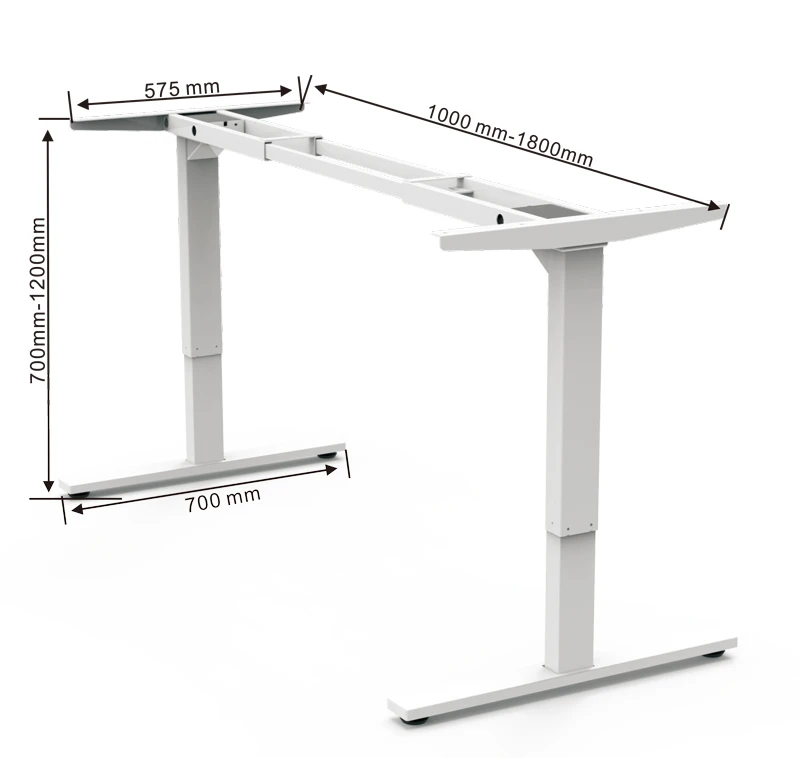 Nate Ergonomic motorized modern office dual motors square leg electric height adjustable sit standing desk frame