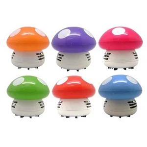 Functional Desktop Vacuum cleaner cartoon mushroom Mini Dust Collector Household Computer keyboard Clean Brushes Random