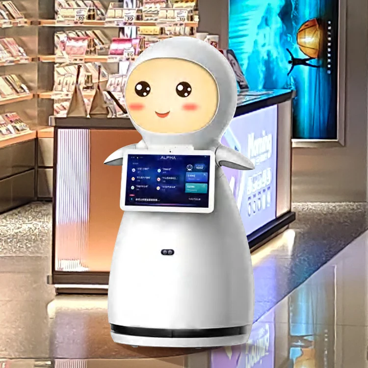 ELUEYES Smart Intelligent Humanoid Commercial Greeting Guiding Education Autonomous Mobile AI Welcome Reception Robot For Hotel