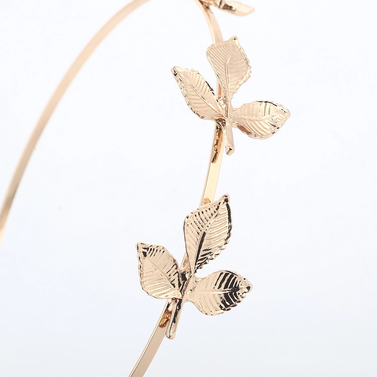 Flower Metal leaf Headband Tiara Handmade Bridal Wedding Crown Leaf Headband Women Metal Tiara Headpiece