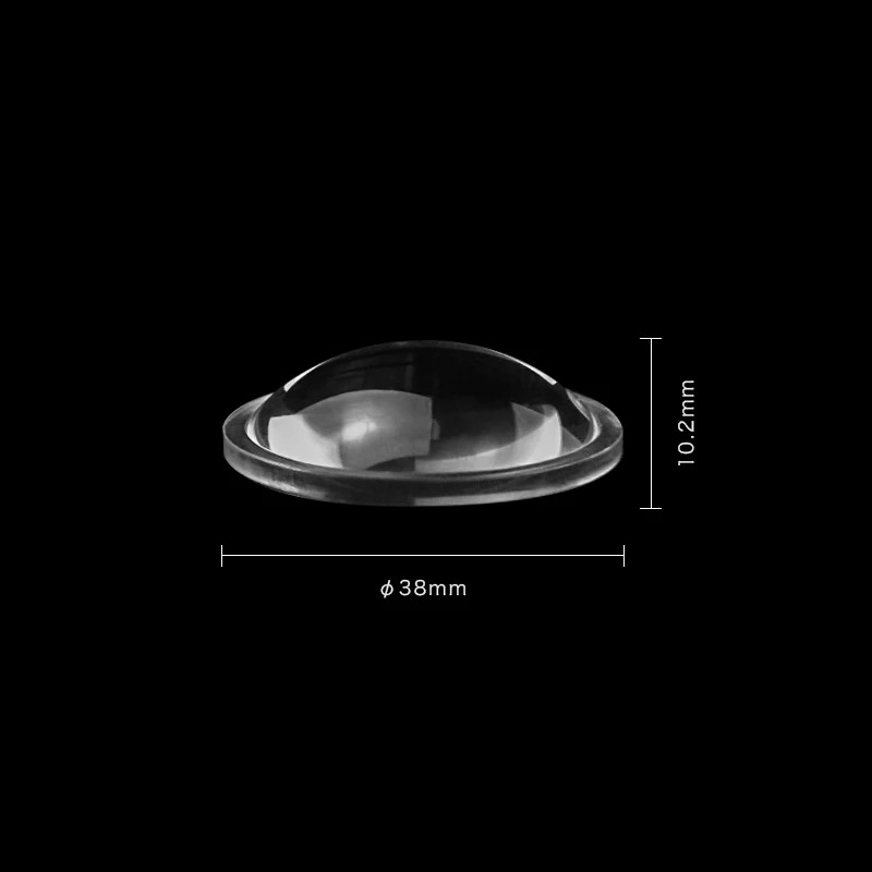 PMMA Material Large Diameter Custom Plano Convex Optical Lens Optical Lens Instruments 33mm Focal Length Flat Convex Lens