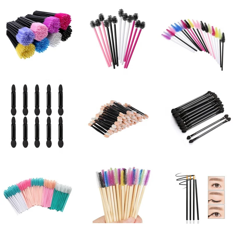 Eyelash Brushes Sponge eye shadow stick Makeup Brushes Disposable Mascara Wands Applicator Spoolers Makeup Tools