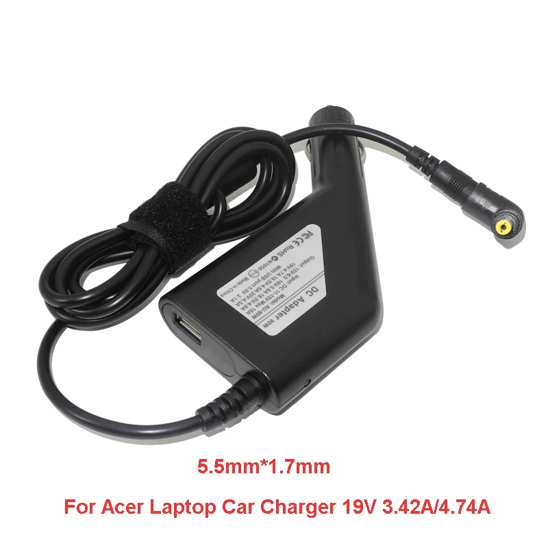 90W Automatic Universal Laptop Dc Car Charger Power Adapter 8Tips For Dell Acer Lenovo Sony Asus Laptops